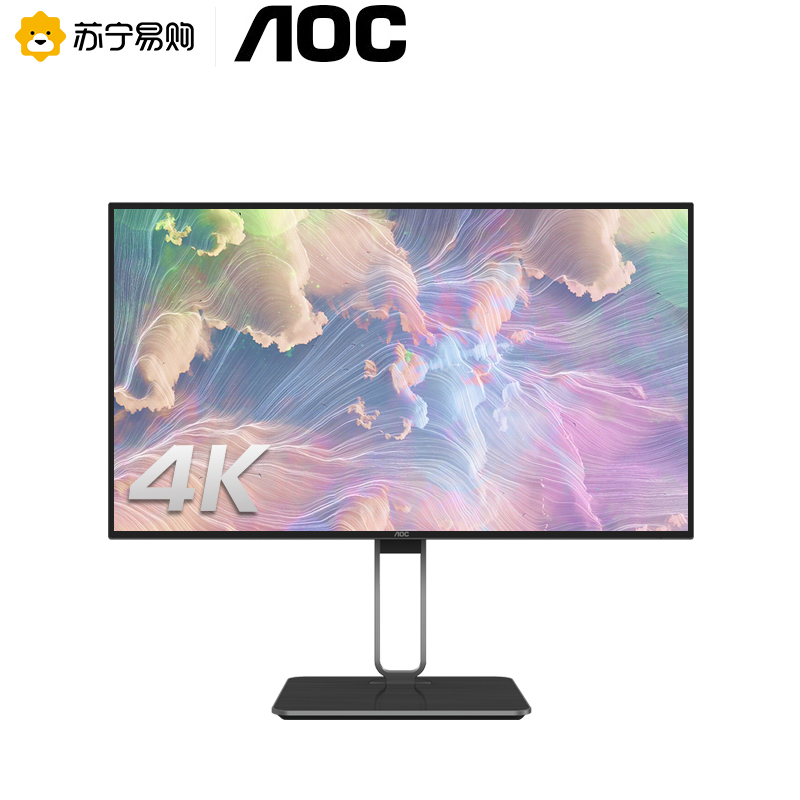 自营超级新品AOC新品27英寸AH-IPS面板广色域4K分辨率HDMI 窄边框低蓝光