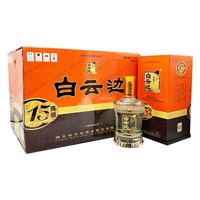★にゃんこ先生★白云边 バイユウベン20年 500ml 53% 中国酒 白云边20年白酒二十年陈酿浓酱兼香型湖北粮食酒53度500ml*6瓶